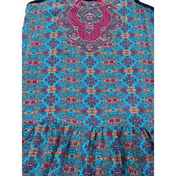 Tolani Women's Dress 100% Silk Printed Size Large (094) - Picture 4 of 11